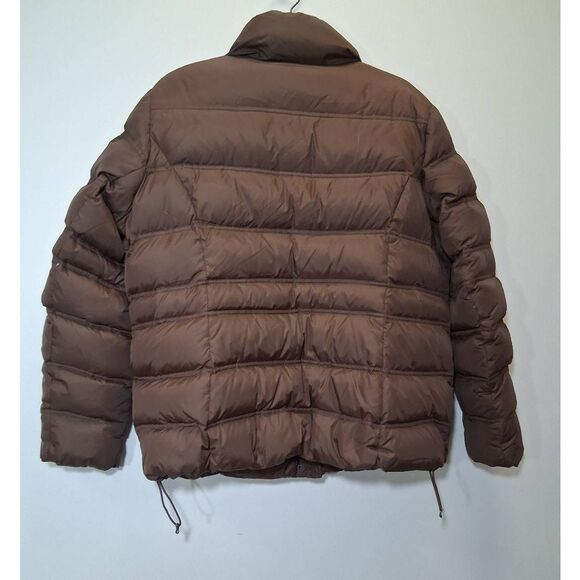 Lands end womens xl puffer down feather coat dark brown winter jacket chocolate - Picture 6 of 11
